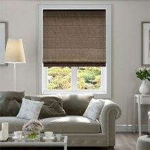 Blackout fabric roman blinds