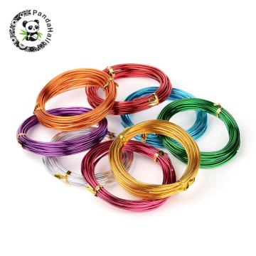 Aluminum Wire Jewelry Findings for Bracelets Necklaces Making DIY Mixed Color, about 2mm in diameter, 5m/roll,10 Rolls/lot