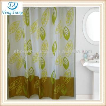 custom peace green leaf printed shower curtain