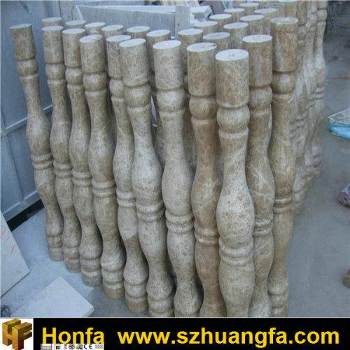 Light Emperador Stone Marble Balustrade