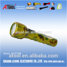 7+5led best price camouflage color plastic led rechargeable torch