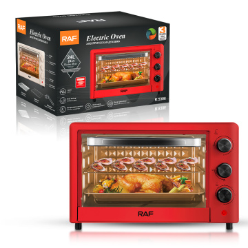 Nuova capacità del forno elettrico 24L 1200 W Heat Equamente Visual Porta Temperatura Pulsante ROTARY CONTROLLO