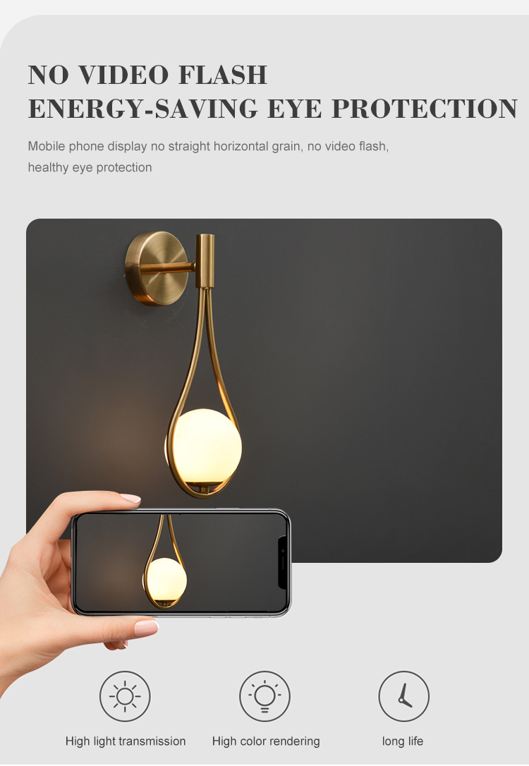 Teardrop modern special design decoration bedroom sitting room led wall lights
