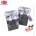 Caja de papel de regalo de perfume personalizado con tapa de ribon