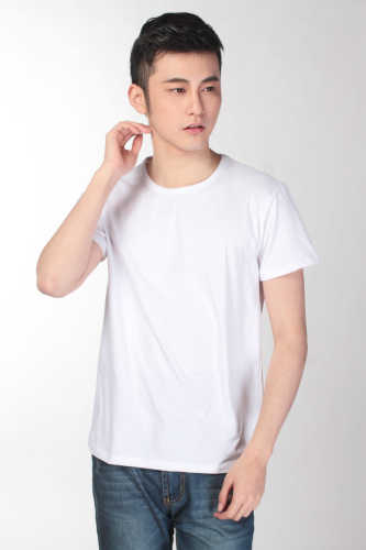 Kısa Kollu Ekip Boyun T Shirt DIY Nakış T Gömlek (TM-001)