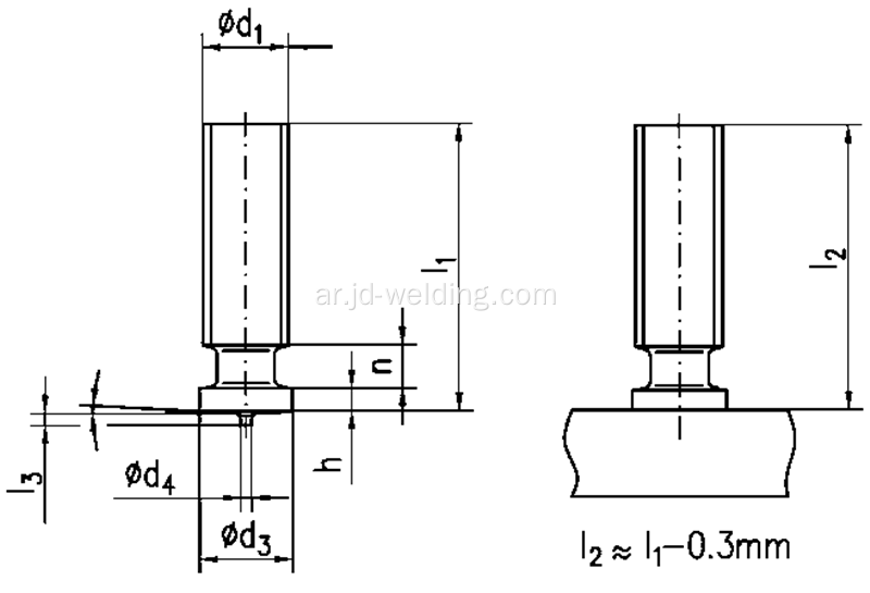 مسمار الخيوط PT ISO13918PT STUDS