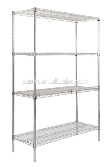 Height adjustable stainless steel kitchen storage shelf / rack/wire shelves/cool room wire shelf units