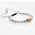 2018 Crown&Syn.Amber Charm Howlite Beads Woven Bracelet