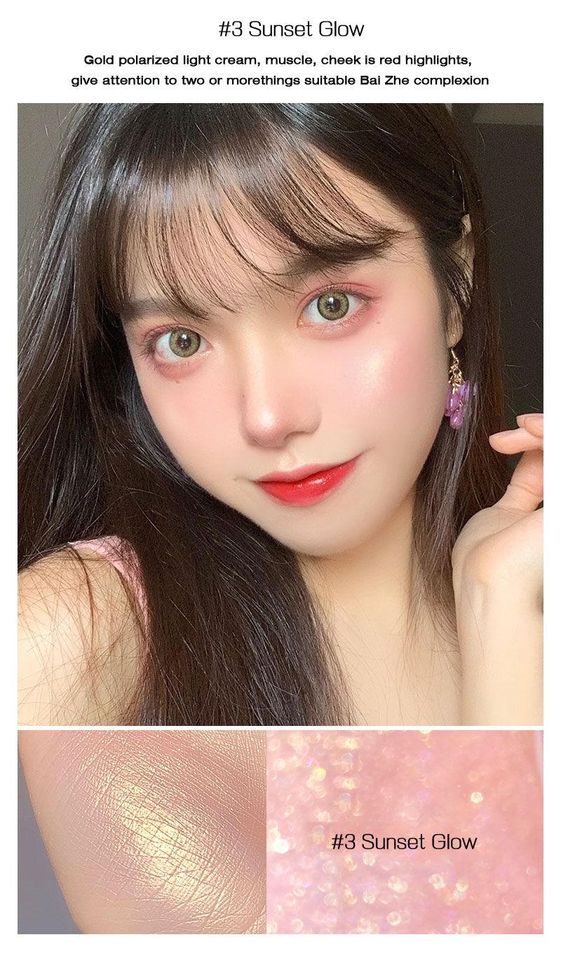 5-color Snowflake highlight longlasting face makeup high bright Highlighter Brighten Available in multiple colors