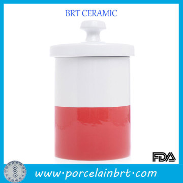 Dipped Color Ceramic Treat Pet Jar