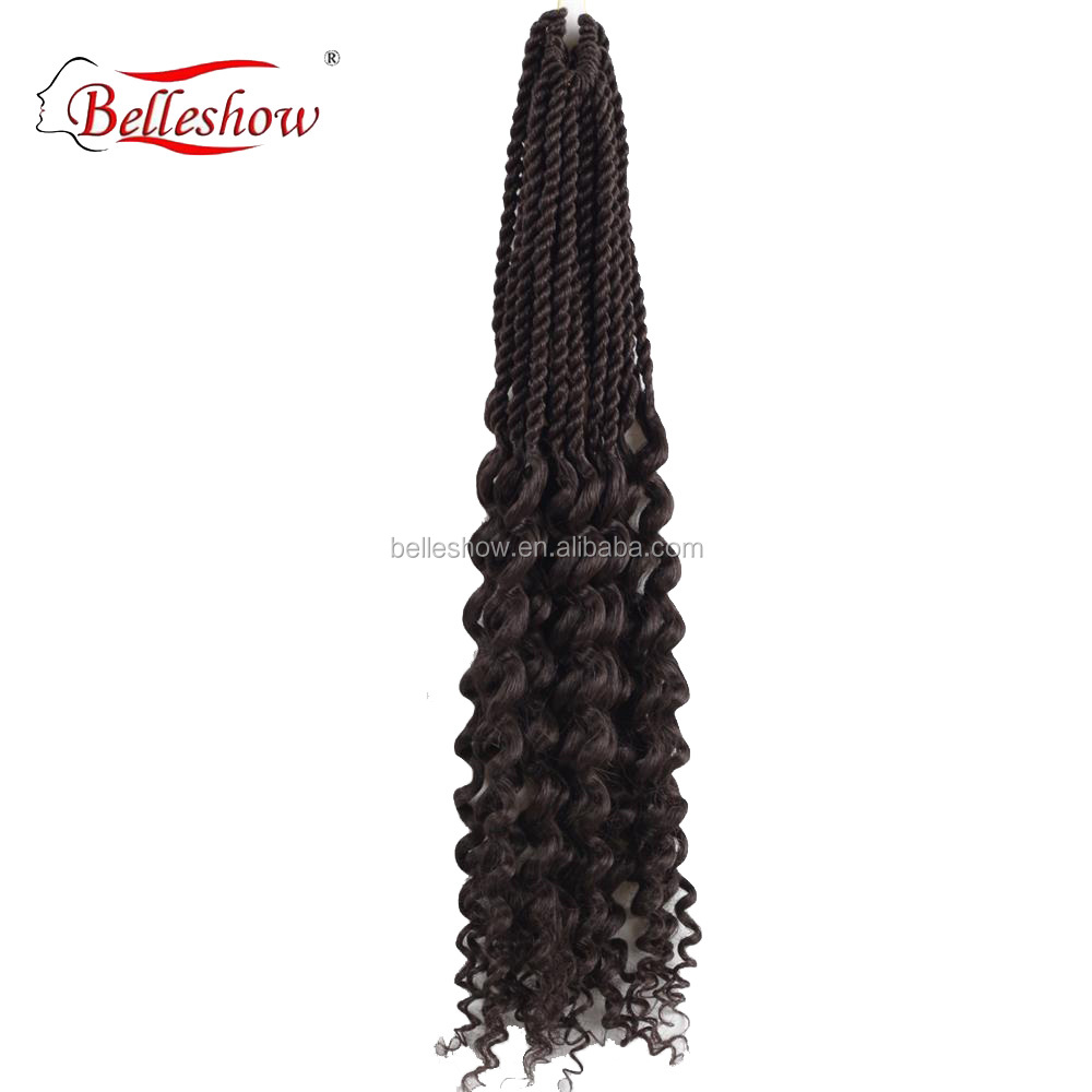 Hot sell wholesale 18inch Senegalese Twist Crochet with curly ends