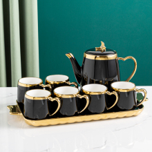 Nordic Style Luxury Tea Sets with Tray - European Ceramic Coffee and Tea Sets