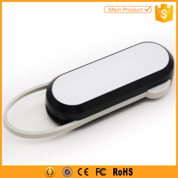 Private Label Powerful Power Bank 2200mAh Built-in Cable Power Bank