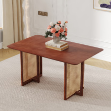 Solid Wood Modern Rectangular Dining Table