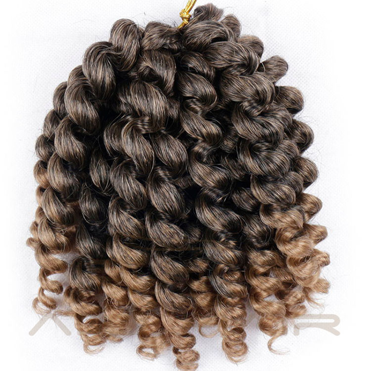 Aisi Hair 8inch Jumpy Wand Curl Crochet Braids 20 Roots Jamaican Bounce Synthetic Crochet Hair Extension for Black Women