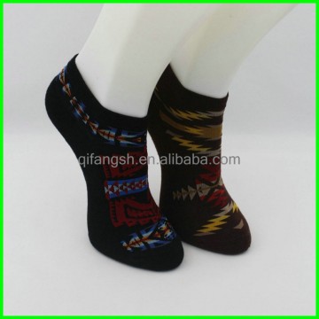 Jacquard knitting pattern colorful ankle socks