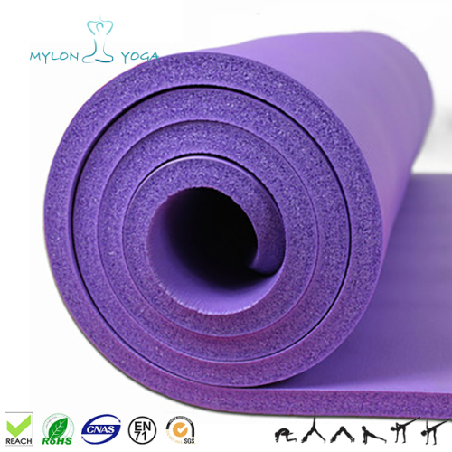 Colorful High Elastic NBR Rubber Yoga Mat with Carrying Strap