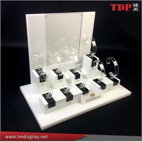 Customize Clear Acryic Base Acrylic watches C Ring Holder wrist watch display stand for watches