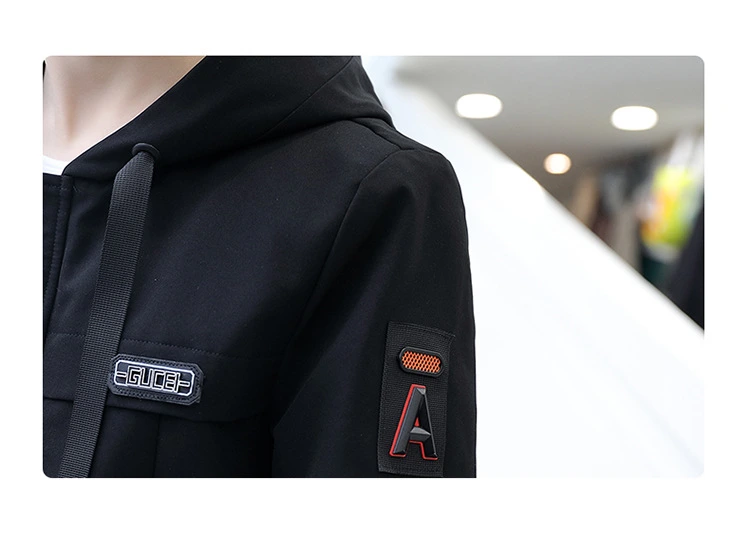 New Fashion Trend Slim Men's Youth MID-Length Jacket