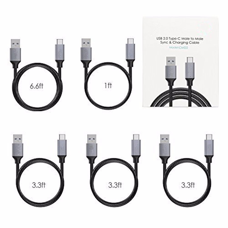 Durable nylon charging usb 3.0 type-c cable