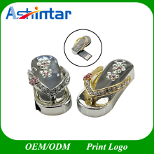 Waterproof Crystal Memory Stick Jewelry Slipper USB Flash Drive