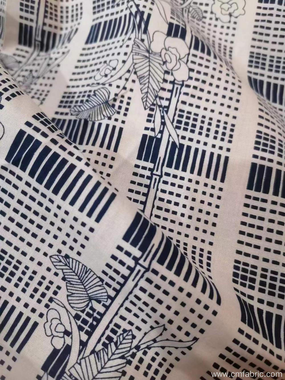 60S High density cotton poplin printed fabric for man