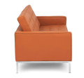 Florence Knoll Replica Leather Loveseat Sofá