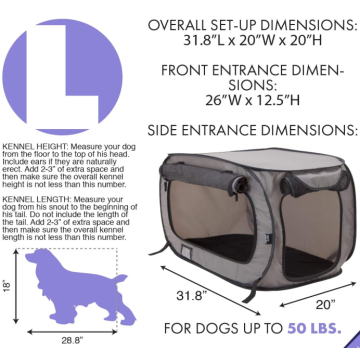 Kennel kursi mobil portabel untuk hewan peliharaan