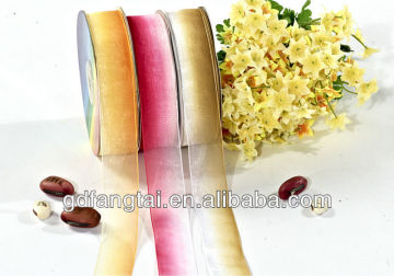 colorful organza pull ribbon net decoration ribbon outdoor fabric christmas ribbon