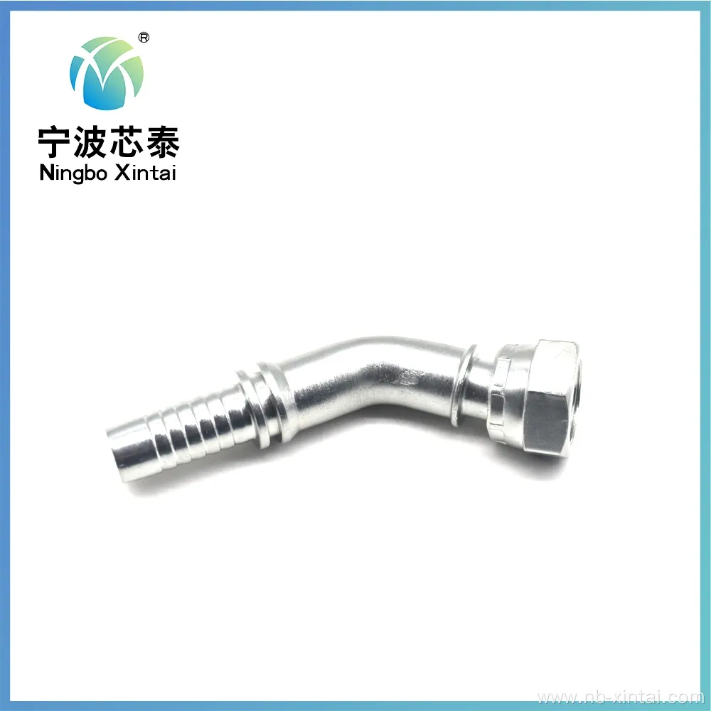 Hydraulic 45 Degree Metric Barbed Hose Fitting