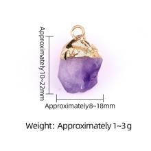 Opalite Irregular Raw Stone Gilded Pendant For Making Jewlery