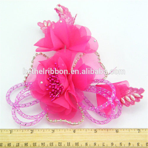 Best quality hot sale fabric flower for shoes decorations