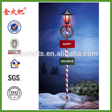 happy holiday solar lamp post outdoor decoration