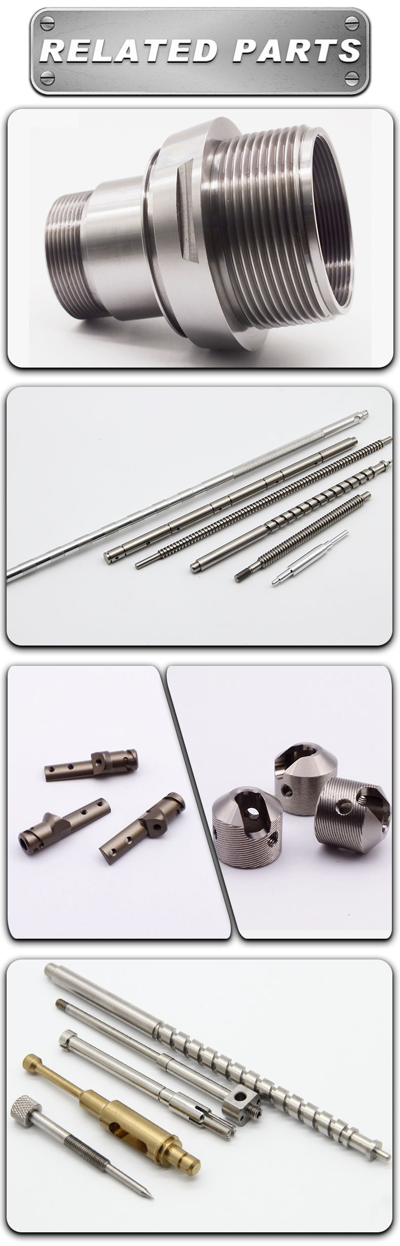 Custom non-standard precision aluminum mechanical pencil parts based on drawings