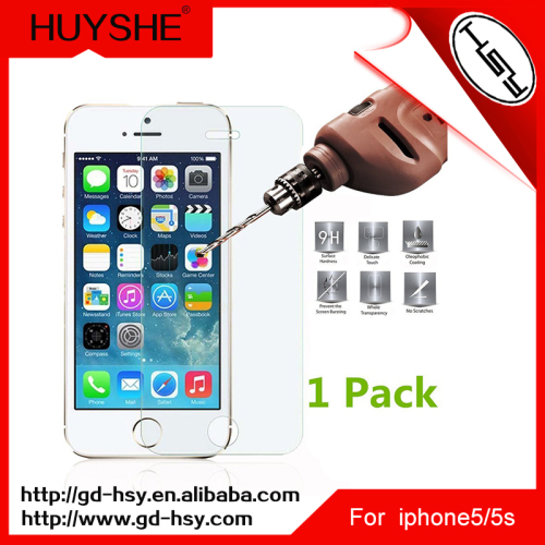 HUYSHE 2016 Top Quality 9H 2.5D 0.3mm Nano Tech Premium Tempered Glass Screen Protector for Iphone 5 5S 5C