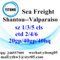 Shantou Sea Freight Shipping Services to Valparaiso