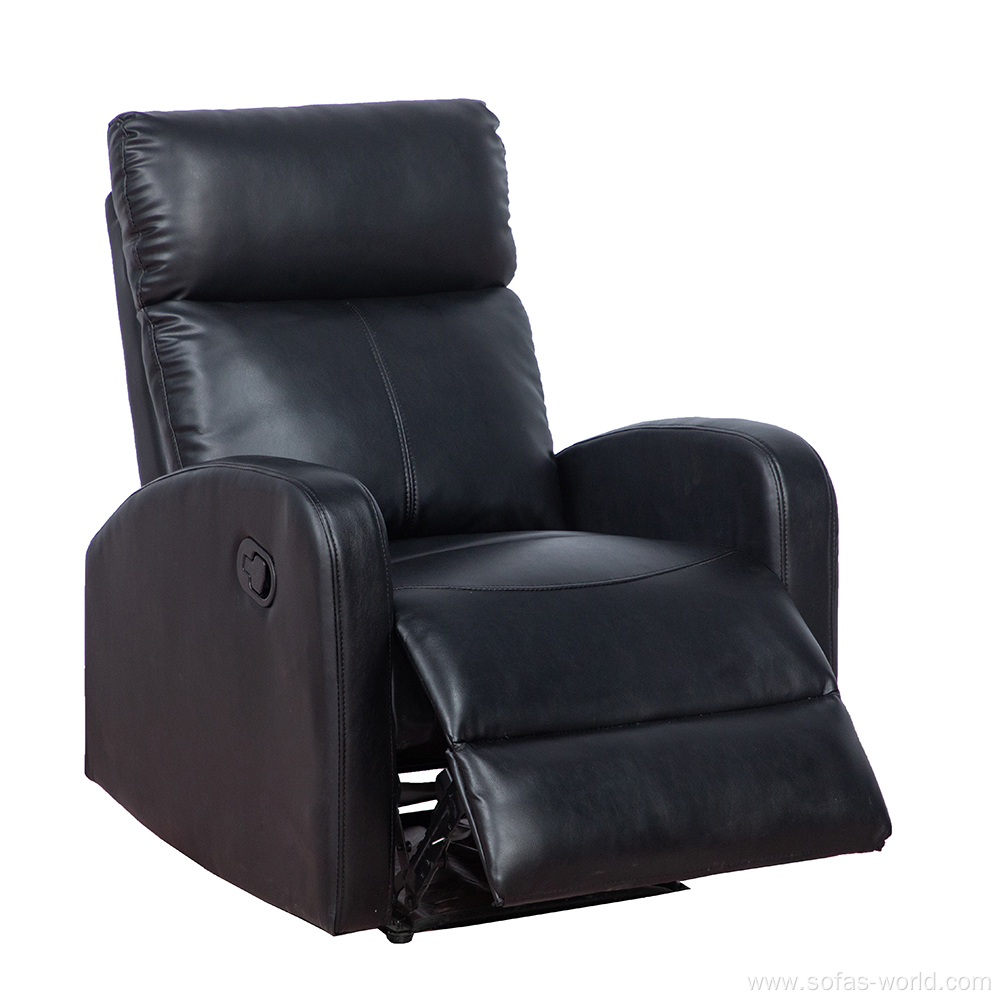 Leather Single Recliner 2 Points Massage Sofa