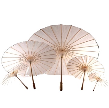 Wholesale Cheap Custom White Paper Parasol Umbrellas for Weddings