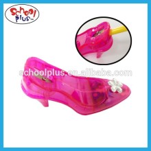 High-heeled shoes factory plastic manual pencil sharpener with erasers