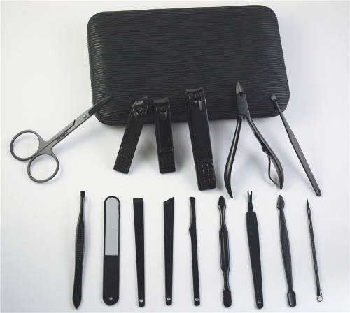 Manicure and pedicure set black oxide