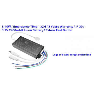 Driver di emergenza LED di backup della batteria 2H