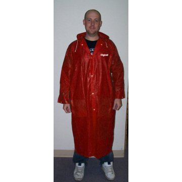 customzied โลโก้ PVC LONG RAINCOAT สำหรับสุภาพบุรุษ