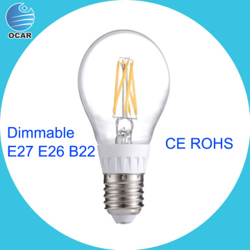 2015 4W Dimmable Led filament bulb, filament led bulb Dimmable 4W E27 with 2years warranty