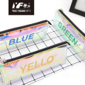 Popular simple color embroidery partysu pu pencil case