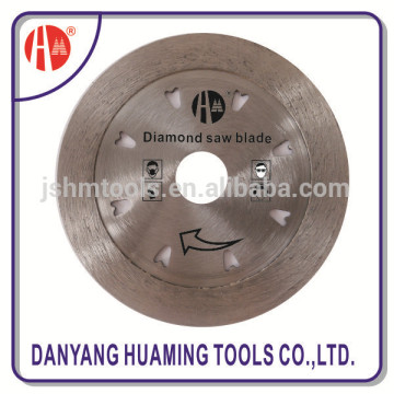 Continues rim diamond cutting disk saw blades for granite