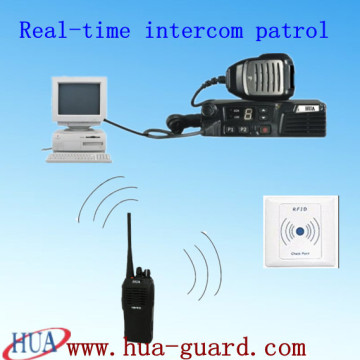 wireless real-time intercom patrol guard monitoring system