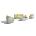 Pabrik outdoor sofa anyaman ringan