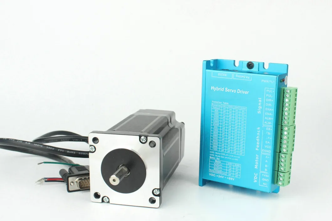 86mm NEMA 34 12.5 N M Closed Loop Stepper Motor Kit Servo Driver Hb860h 86hb250 156b 86 2 Phase Stepper Motor Hybrid Servo Kit