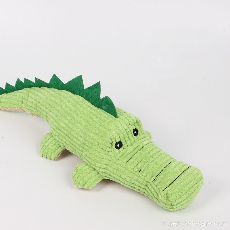 Jouet de chien crocodile en peluche d'usine avec son