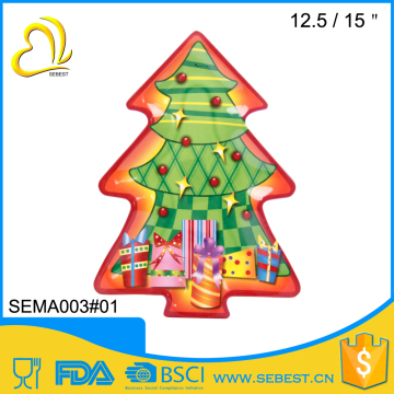 wholesale melamine christmas tree shape plate